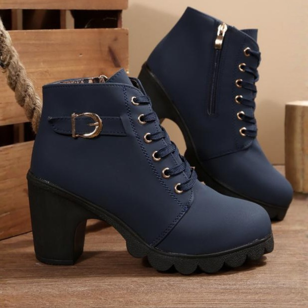 KATNI - Chic Buckle Ankle Boots