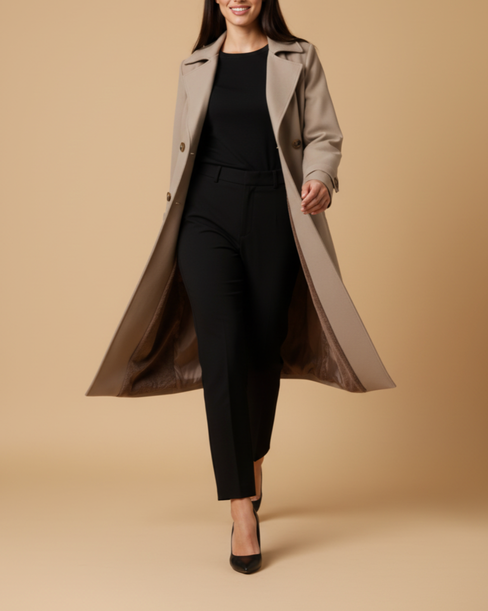 Amelia | Elegant Wool Trench Coat