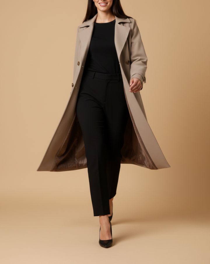 Amelia | Elegant Wool Trench Coat